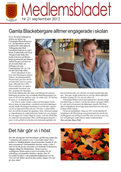 Medlemsblad nr 21 - Gamla Blackebergare