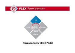 Manual för Flex tidredovisning
