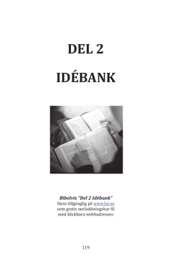 Bibelvis – Idébank