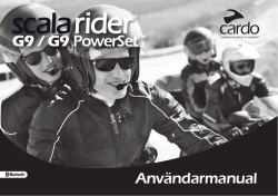 scala rider G9 / G9 PowerSet User Guide SW