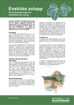 Förundersökningar markbaserad rening (PDF)