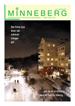 Minnebergsbladet 1-2011 - Minnebergs Samfällighet