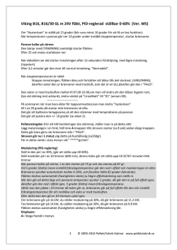 Manual till Plc Viking B16/30 GL Modulerande (PID)