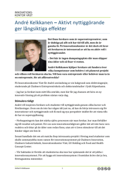 en intervju med André Kelkkanen