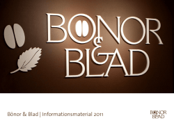 Bönor & Blad | Informationsmaterial 2011