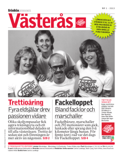 Trettioåring Fackelloppet - Friskis och Svettis Västerås