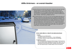 Motorvärmare instruktion ABB