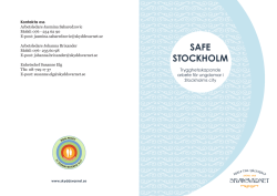 SAFE STOCKHOLM - Föreningen Skyddsvärnet i Stockholm