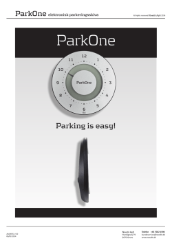 ParkOne elektronisk parkeringsskiva