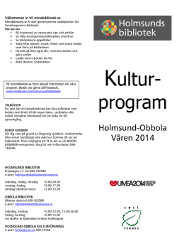 Kultur- program - Minabibliotek.se