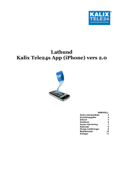 Lathund Kalix Tele24s App (iPhone) vers 2.0