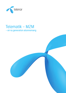 Prislista M2M-abonnemang Telenor
