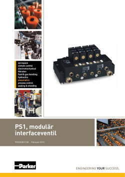 PS1, modulär interfaceventil - Katalog PDE2626TCSE