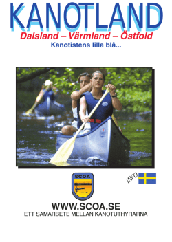 KANOTLAND KANOTLAND - SCOA - Scandinavian Canoe Outfitters
