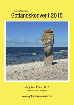 Gotlandskonvent 2015 - Gotlandskonventet.se