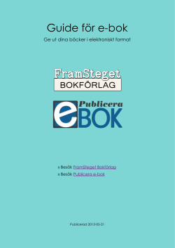 Guide för e-bok - Publicera e-bok