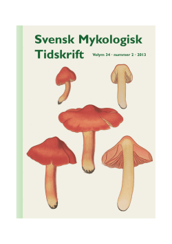 SMT 2-2013 - Sveriges Mykologiska Förening