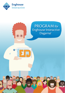 Program för EID 2013 - Enghouse Interactive