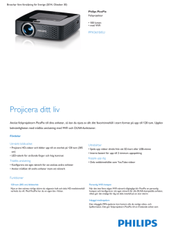 Product Leaflet: 100 lumen med WiFi-fickprojektor