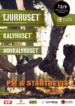 PM & STARTBEVIS - IF Göta Karlstad