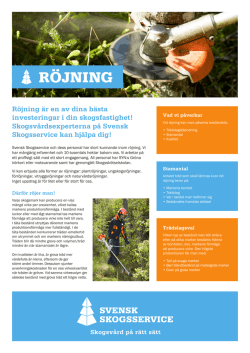PDF Röjning - Svensk Skogsservice