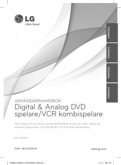 Digital & Analog DVD spelare/VCR kombispelare
