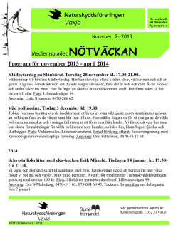 Nötväckan Nov 2013-April 2014 - Naturskyddsföreningen i Växjö!