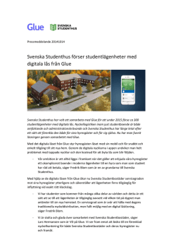 Svenska Studenthus förser studentlägenheter med digitala lås från
