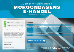 MORGONDAGENS E-HANDEL