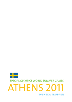 ATHENS 2011 - Special Olympics Sweden