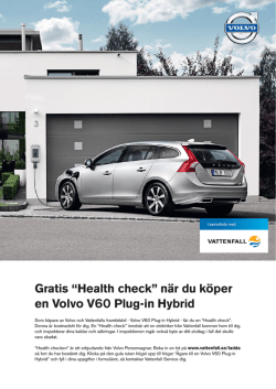 Gratis “Health check” när du köper en Volvo V60 Plug