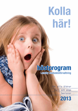Höstprogram 2013 - Hisingen by day