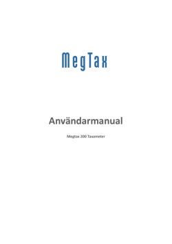 MegTax Manual MT200 R2.0