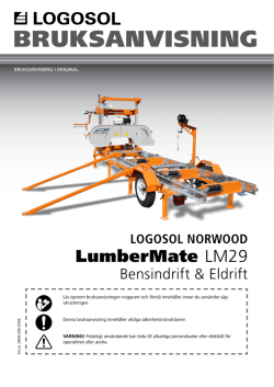 LumberMate LM29 - bruksanvisning