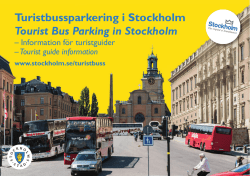 Turistbussparkering i Stockholm Tourist Bus Parking