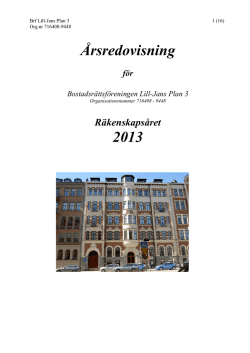 Årsredovisning 2013.pdf - Brf Lill