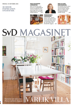 svd_m_magasinet_2014-10-31 - B&B Sweden, Bäccman & Berglund