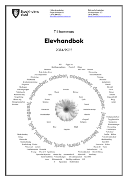 Elevhandbok (459 kB, pdf) - Hökarängsskolan