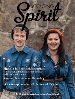Scouting Spirit nr 1 2013 - Nykterhetsrörelsens Scoutförbund