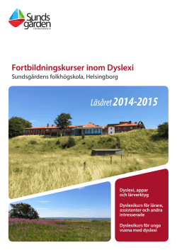 Läsåret2014-2015 - Sundsgårdens folkhögskola