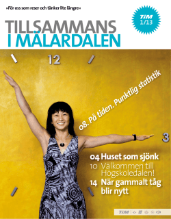 Tillsammans i Mälardalen 1/2013 (pdf)