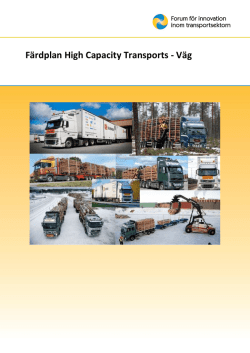 Färdplan High Capacity Transports - Väg