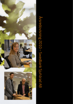 Årsredovisning 2010 – Swedbank Sjuhärad AB