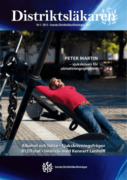 Peter MArtIn - Svenska Distriktsläkarföreningen