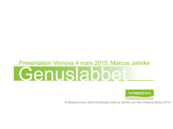 Genuslabbet Presentation 20150304_Marcus Jahnke