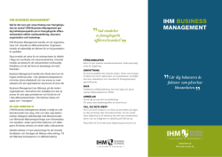 Produktblad IHM Business Management