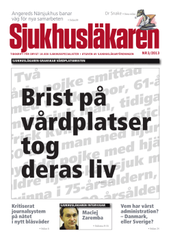 PDF-tidning 2013 03 - Tidningen Sjukhusläkaren