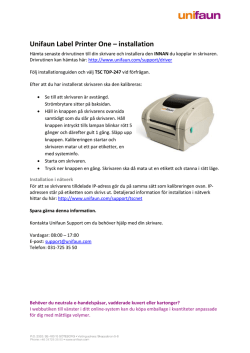 Unifaun Label Printer One – installation