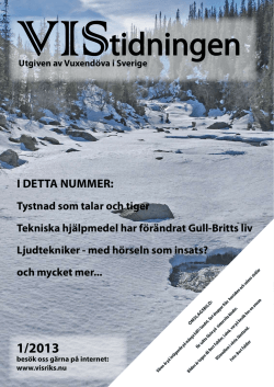 VIStidningen 1/2013