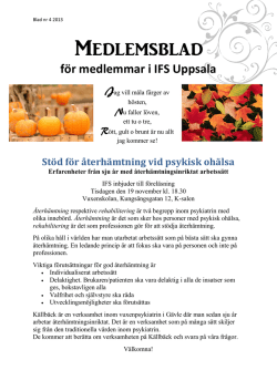 Medlemsblad - IFS Uppsala